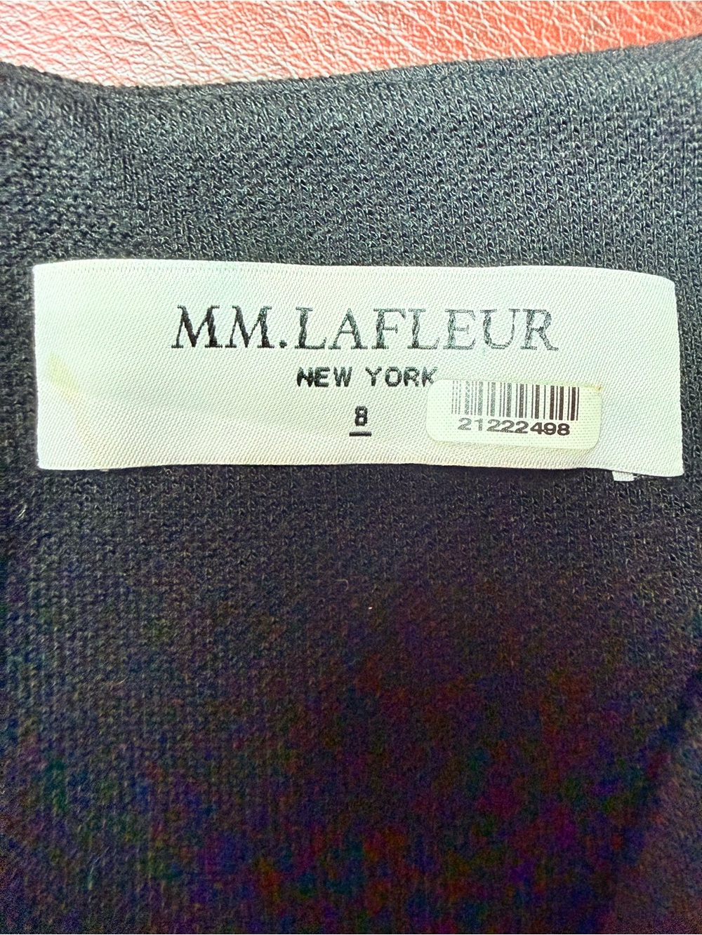 MM LaFleur The Evelyn Dress 8 Black Textured Ponte Quiet Luxury Corporate Core - Picture 8 of 12